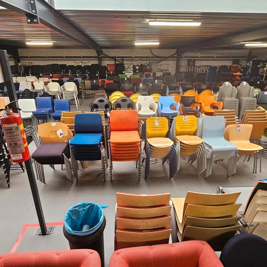 Tweedehands stoelen / vergaderstoelen / kantoorstoelen, Ophalen of Verzenden, Gebruikt, Bruin, Vijf, Zes of meer stoelen