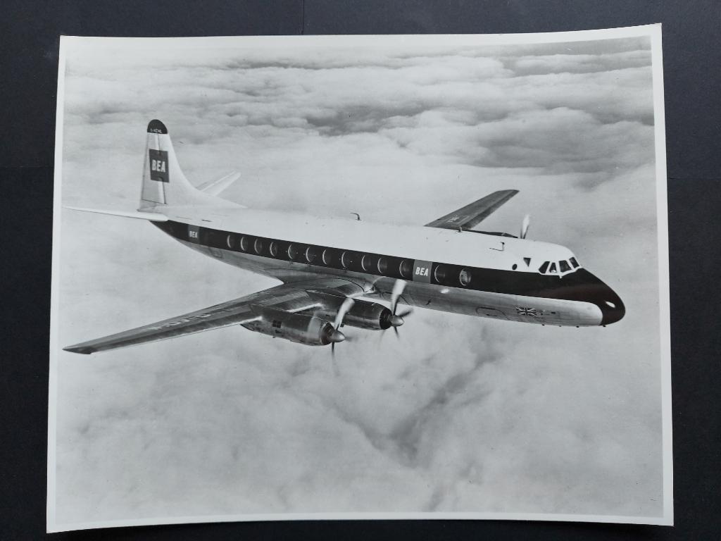 Foto van een BEA Vickers Viscount (F800), Ophalen of Verzenden, Gebruikt, Kaart, Foto of Prent