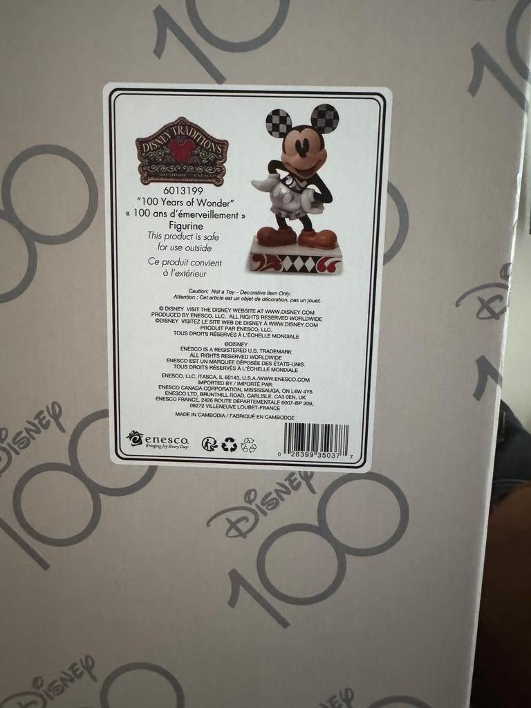 Disney 100 years of wonder beeldje te koop, Verzamelen, Disney, Ophalen, Mickey Mouse, Zo goed als nieuw, Beeldje of Figuurtje