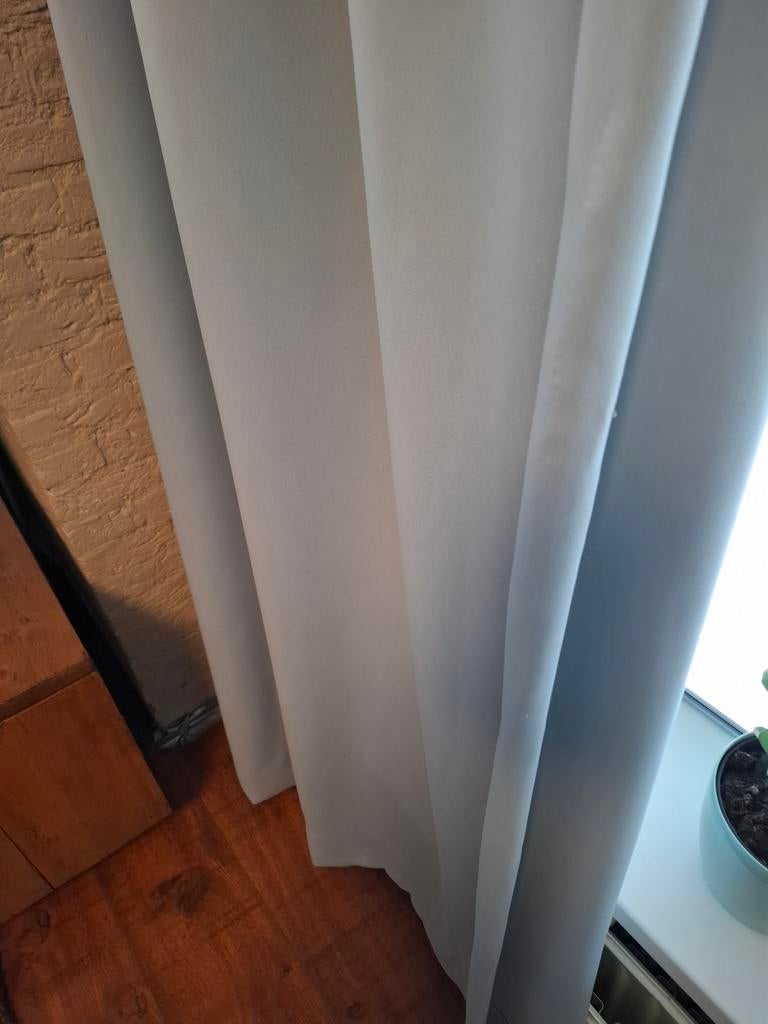 Lichtblauwe overgordijnen - Zo goed als nieuw 4 st., Huis en Inrichting, Stoffering | Gordijnen en Lamellen, Zo goed als nieuw