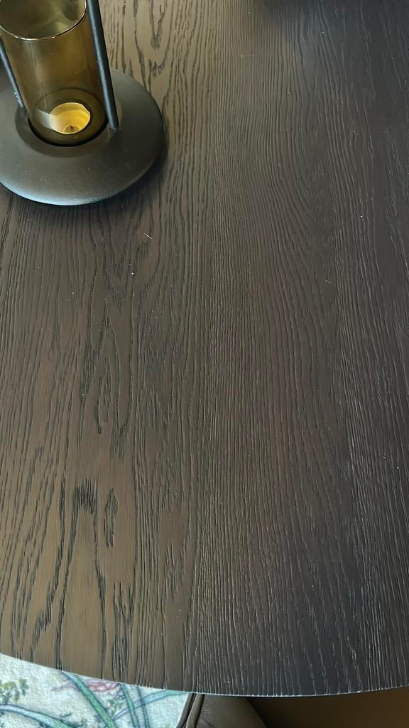 Metaform Orfis tafel rond eiken blad nieuw, Ophalen, 100 tot 150 cm, Rond, Nieuw