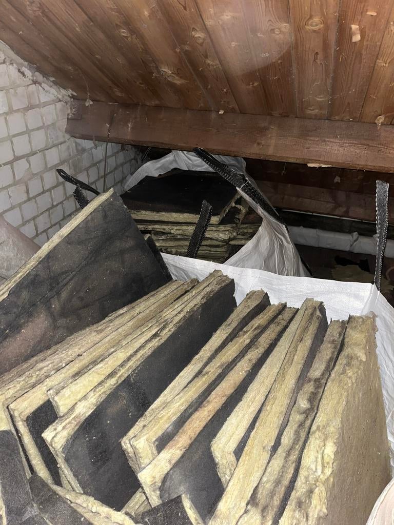 Steenwol isolatie platen en losse isolatie, Ophalen, 4 tot 8 cm, Steenwol, Zo goed als nieuw