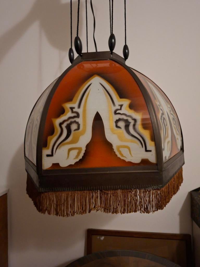 Amsterdamse school lamp, Antiek en Kunst, Antiek | Lampen, Ophalen