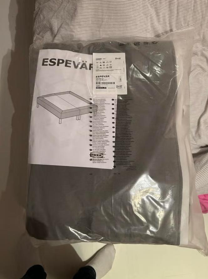Nieuwe IKEA Espevär boxspring hoes 180x200 – in verpakking, Ophalen, 180 cm, 200 cm, Nieuw