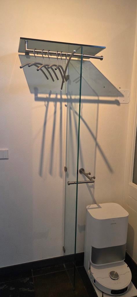 Mooie design kapstok met rvs en glas, Ophalen