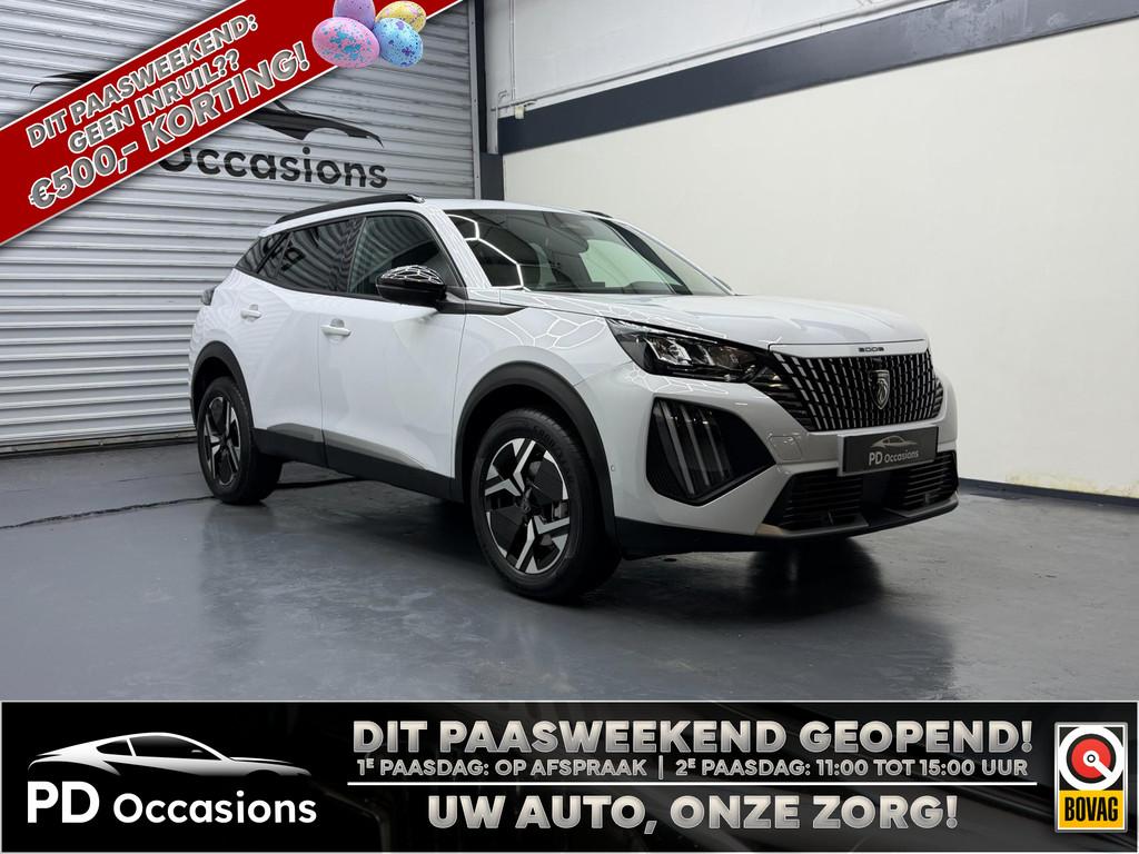 Peugeot 2008 1.2 Hybrid 145 Allure - (360) Camera - Clima -, Gebruikt, Zwart, 1199 cc, Leder en Stof