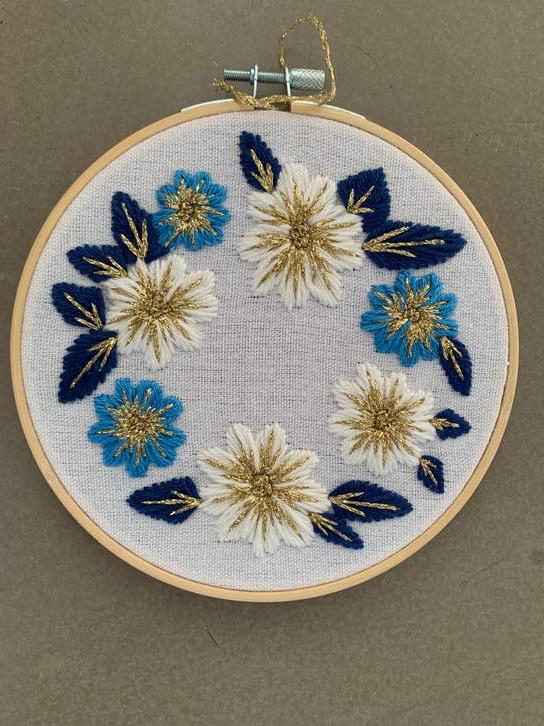 Vintage borduursel Delfts Blauw, Overige materialen, Minder dan 50 cm, Nieuw, Ophalen of Verzenden