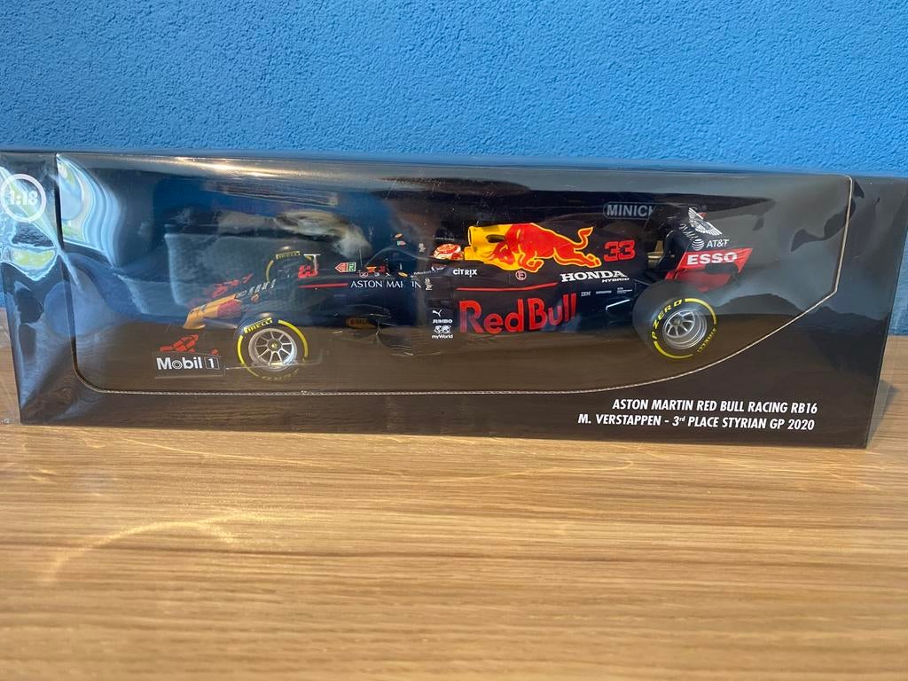 Red Bull RB16 Verstappen 3e Styrian GP 2020 Minischamps, Ophalen of Verzenden, Nieuw, Auto, MiniChamps