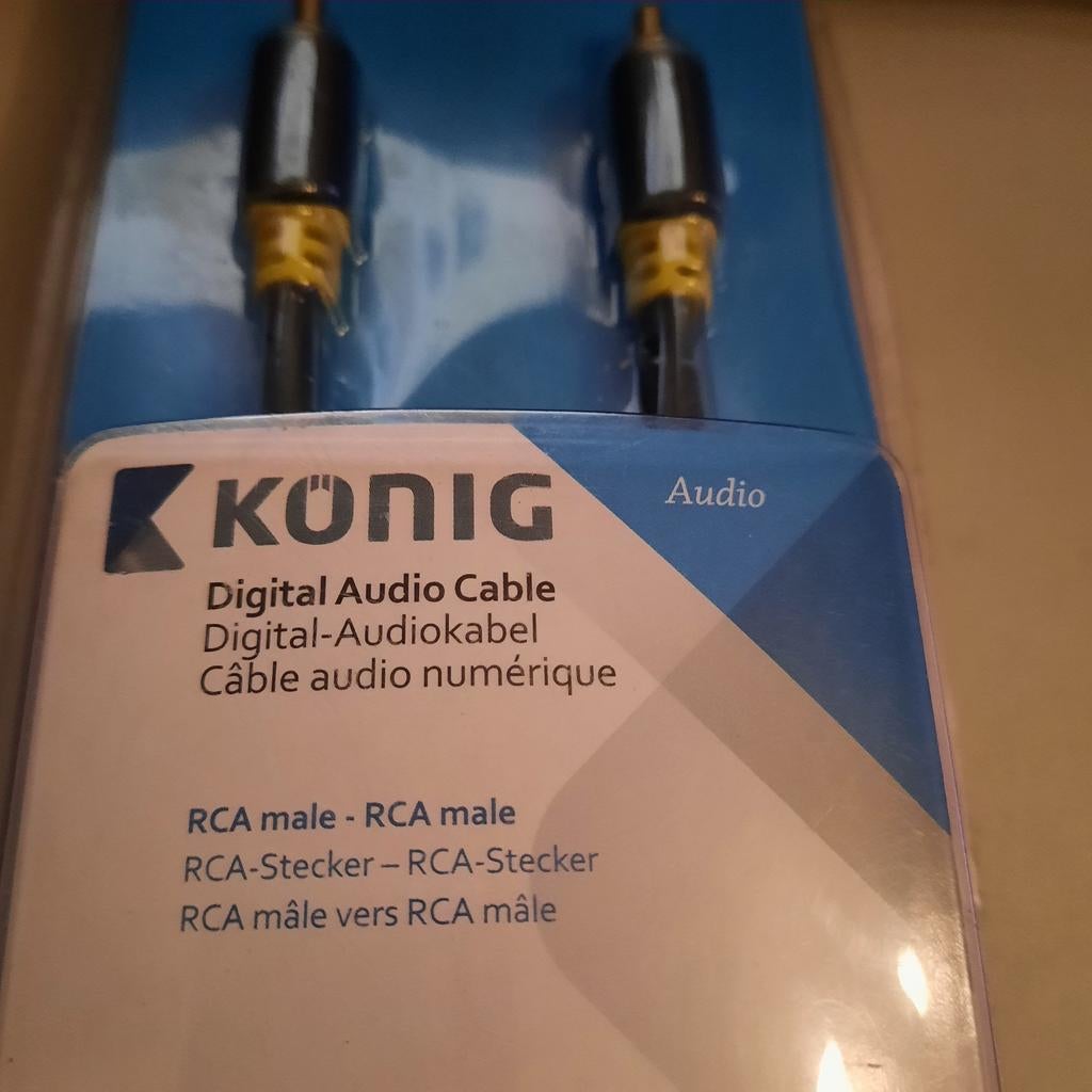 König Digitale Audio Kabel RCA male - RCA male 3.0m, Ophalen of Verzenden, Nieuw, 2 tot 5 meter, Interlink-kabel