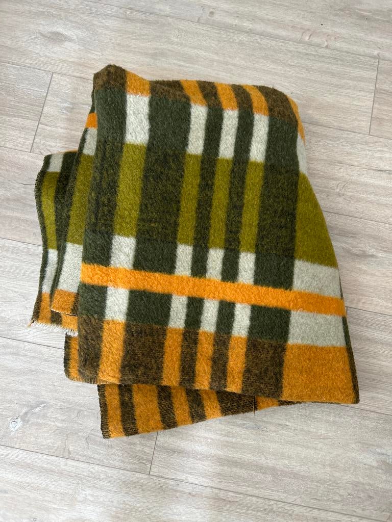 Motech wollen deken, groen, oranje, wit, Ophalen of Verzenden, Gebruikt