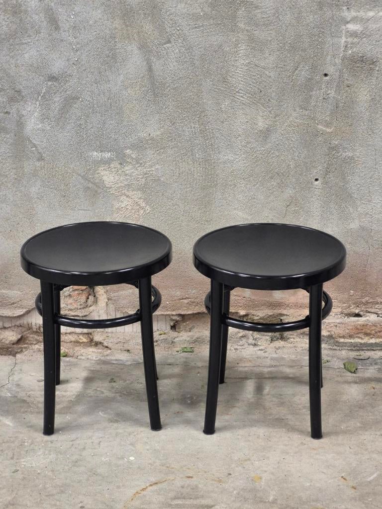 2 zwarte vintage krukken Öglan IKEA jaren 80 Kunststof kruk, Ophalen, Zo goed als nieuw, Kunststof