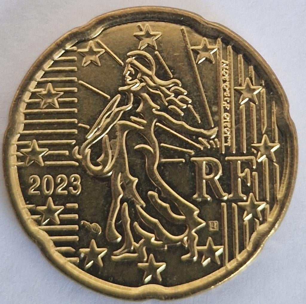 Frankrijk 2023 - 20 eurocent, Postzegels en Munten, Munten | Europa | Euromunten, Verzenden, Frankrijk, 20 cent, Losse munt