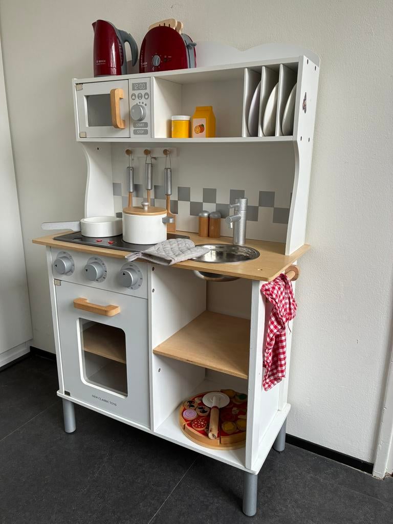 Houten speelgoed keukentje incl. accessoires, Ophalen, Gebruikt