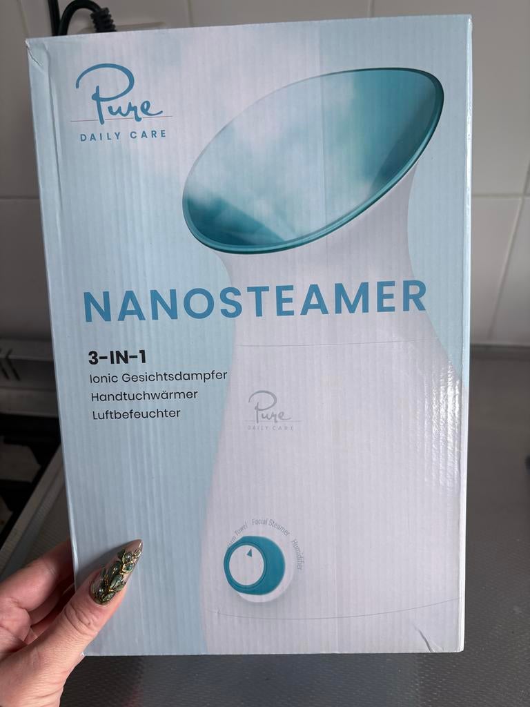 Nanosteamer 3-in-1 Gezichtsstomer, Handdoekwarmer, Luchtbevo, Ophalen of Verzenden, Nieuw, Gehele gezicht, Reiniging