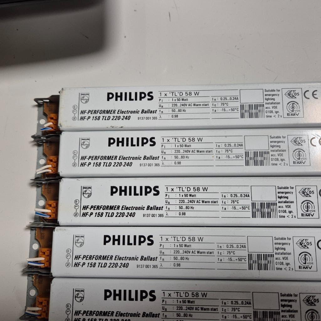 10x PHILIPS  VSA voorschakelapparaat voor TL 1x58 watt, Ophalen of Verzenden, Gebruikt