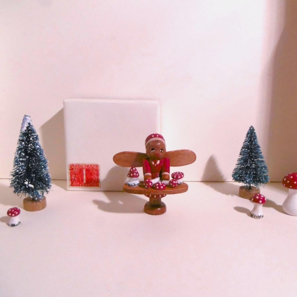 Oud houten speelgoed popje engel kerstengel poppenhuis popje, Diversen, Verzenden