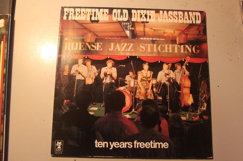 501u - lp - freetime old dixie jassband - ten years freetime, Ophalen of Verzenden, Gebruikt, 12 inch
