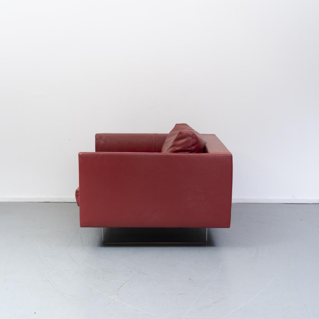 1x Montis Axel 1,5 zits Rood leder, Niet ingevuld, Niet ingevuld, Leer, Ophalen of Verzenden