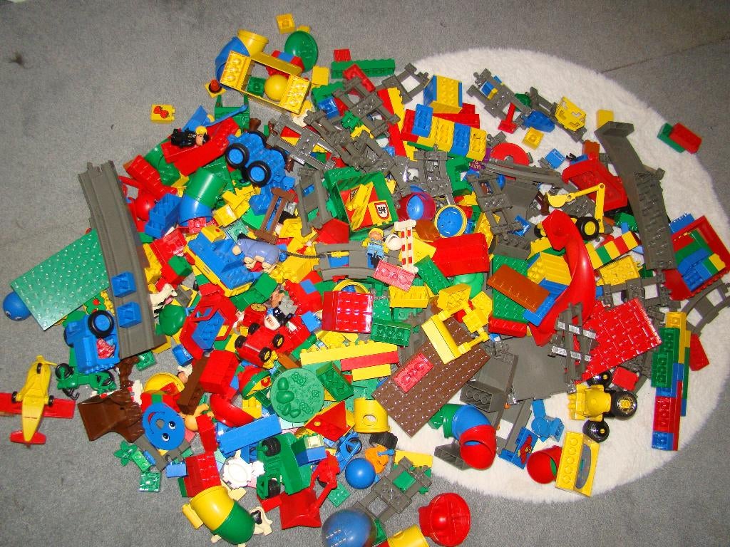 lego Duplo heel veel trein ,poppetjes bouw blokken enz, Gebruikt, Ophalen of Verzenden, Losse stenen, Inclusief minifiguren