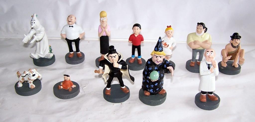 12 originele Suske en Wiske beeldjes. Izgs., Verzamelen, Stripfiguren, Ophalen of Verzenden, Suske en Wiske, Zo goed als nieuw