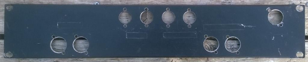 Paneel 19 inch 2HE, diverse gaten, Gebruikt, Nb, Nb, Nb