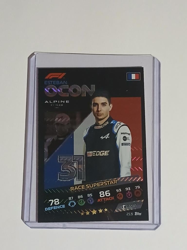 Esteban Ocon Race Superstar Topps Turbo Attax F1 2021, Ophalen of Verzenden, Zo goed als nieuw, Losse kaart