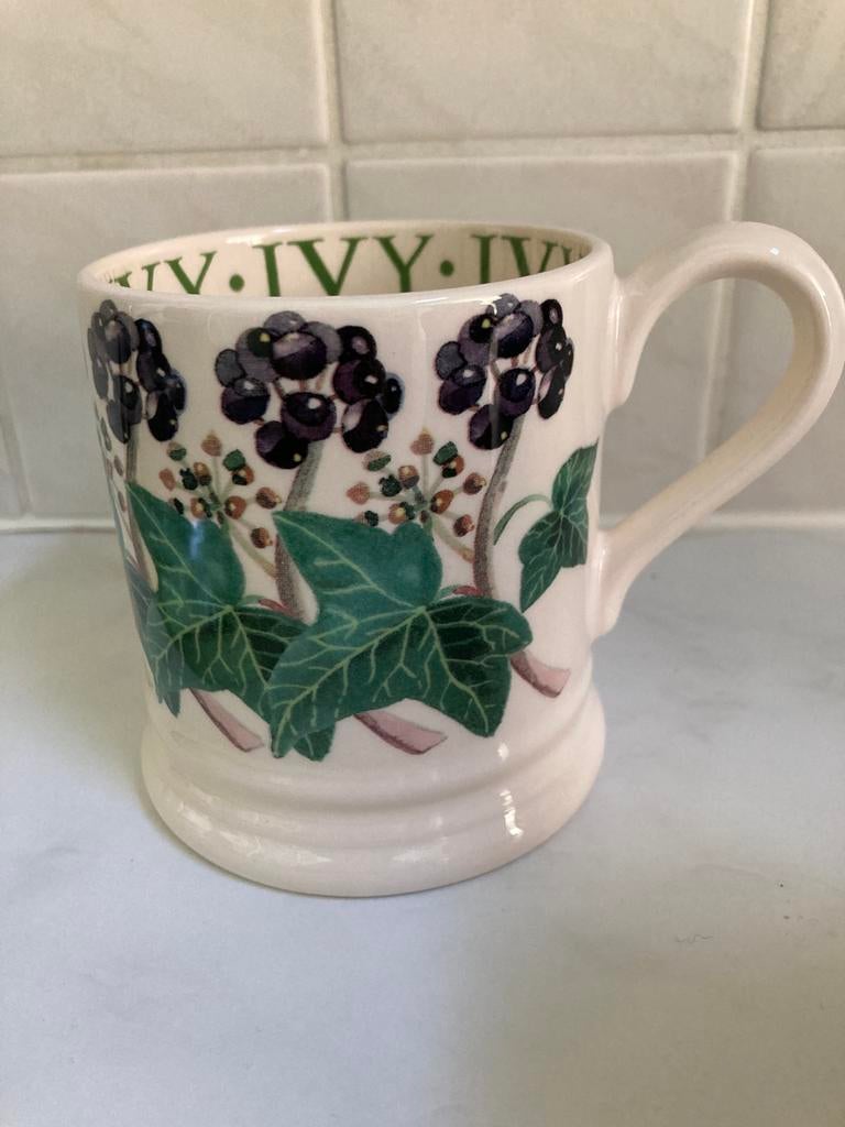 Emma Bridgewater Flowers Ivy Mok - Made in England, Ophalen, Zo goed als nieuw