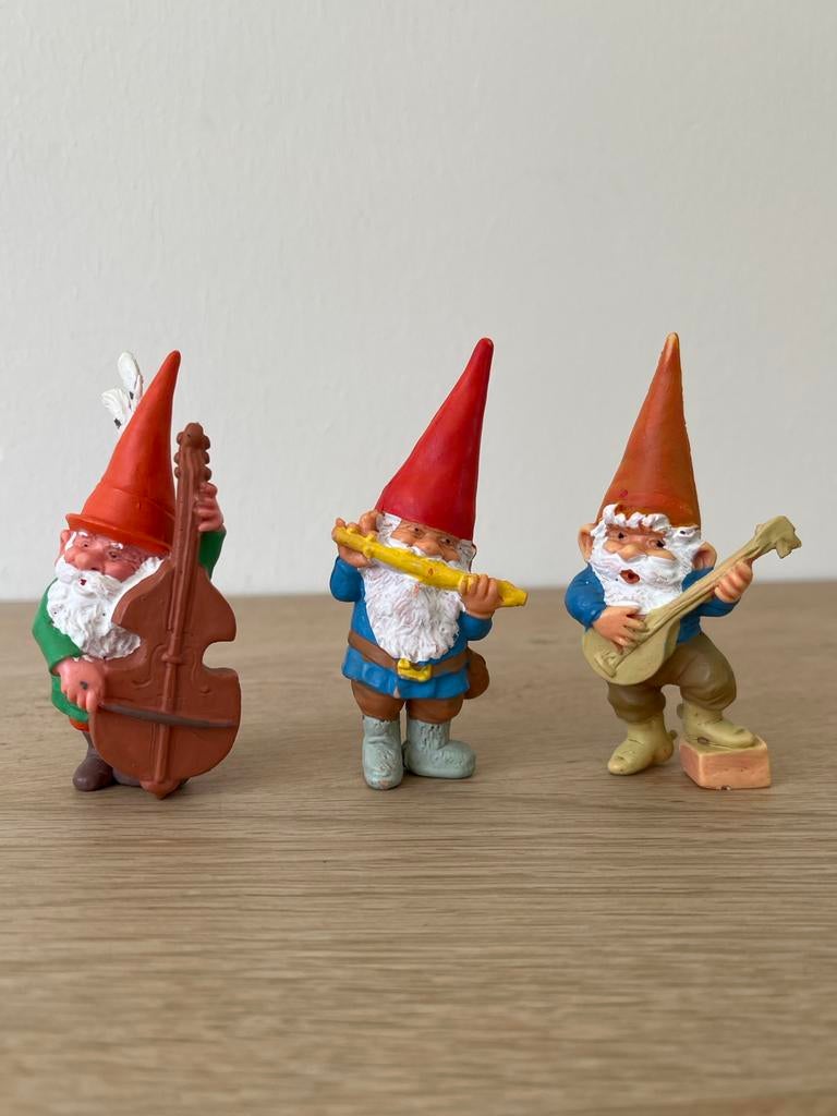 David de Kabouter Muzikanten - Set van 3 beeldjes, Gebruikt, Ophalen of Verzenden, BRB, Nvt