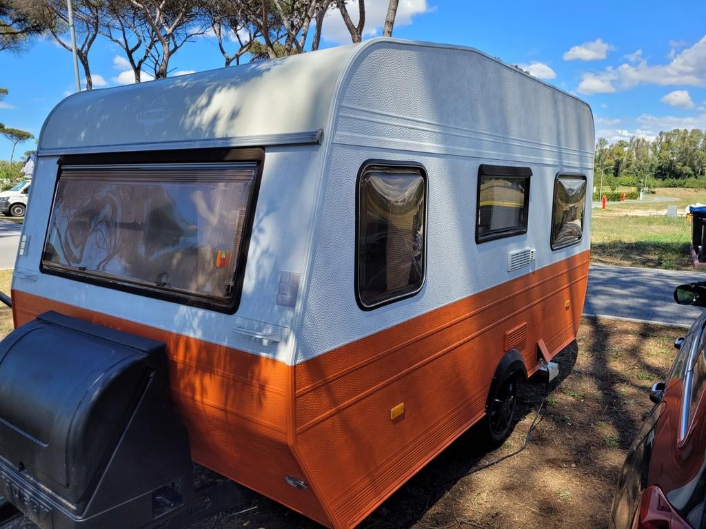 Hobby caravan, Caravans en Kamperen, Caravans, Hobby, Tot en met 2, Particulier, Uitbouw voortent