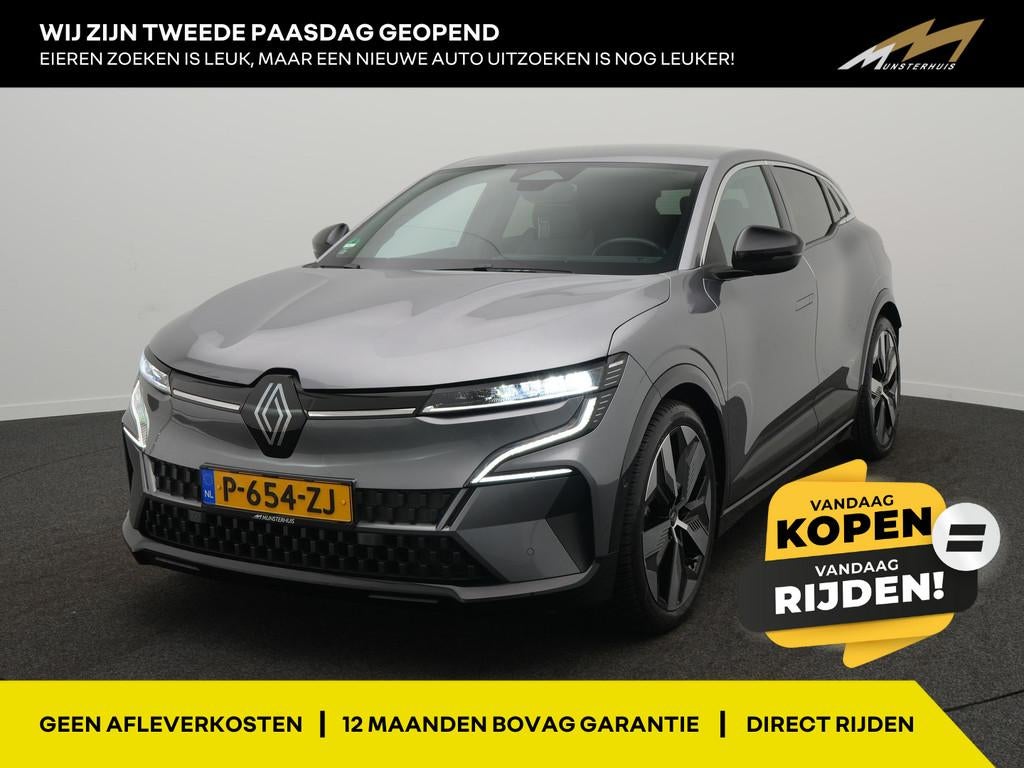 Renault Mégane E-Tech EV60 Optimum Charge Iconic - Occasion, 12 maanden, Leder en Stof, Zilver of Grijs, Adaptive Cruise Control