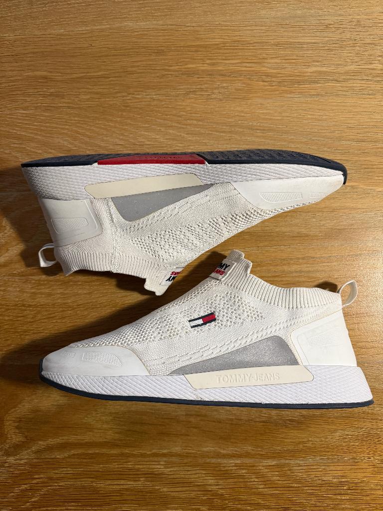 Tommy Hilfiger-The Greenwich mono sock knit-maat 45, Kleding | Heren, Schoenen, Gedragen, Sneakers of Gympen, Wit, Ophalen of Verzenden