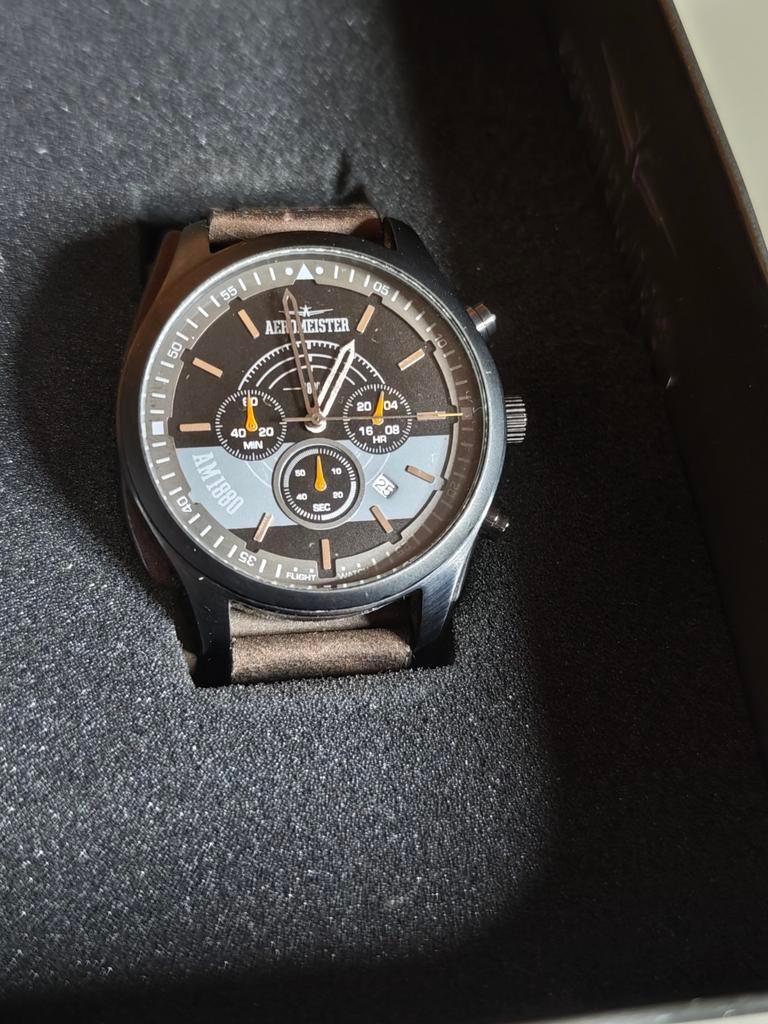Horloge Aeromeister 1880 AM 8007 - Nieuw in verpakking, Sieraden, Tassen en Uiterlijk, Horloges | Heren, Overige merken, Overige materialen