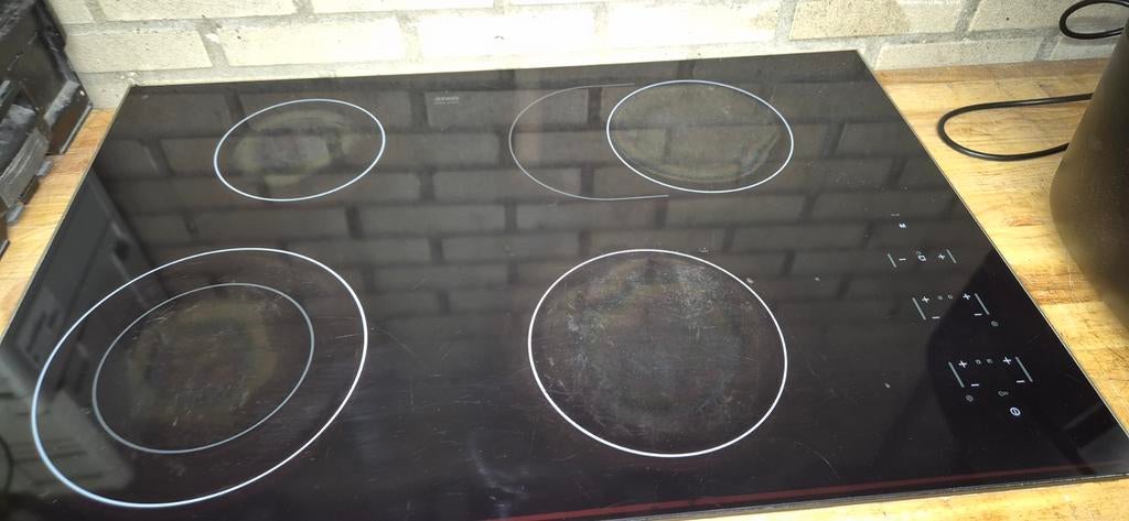 Keramische kookplaat, Gebruikt, Keramisch, Inbouw, 4 kookzones