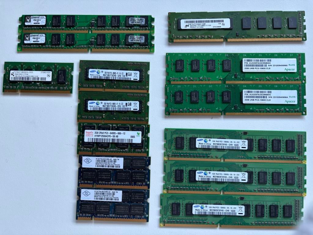 Verschillende DDR3 geheugenmodules 1gb tot 4gb, Ophalen of Verzenden, Gebruikt, DDR3, Desktop