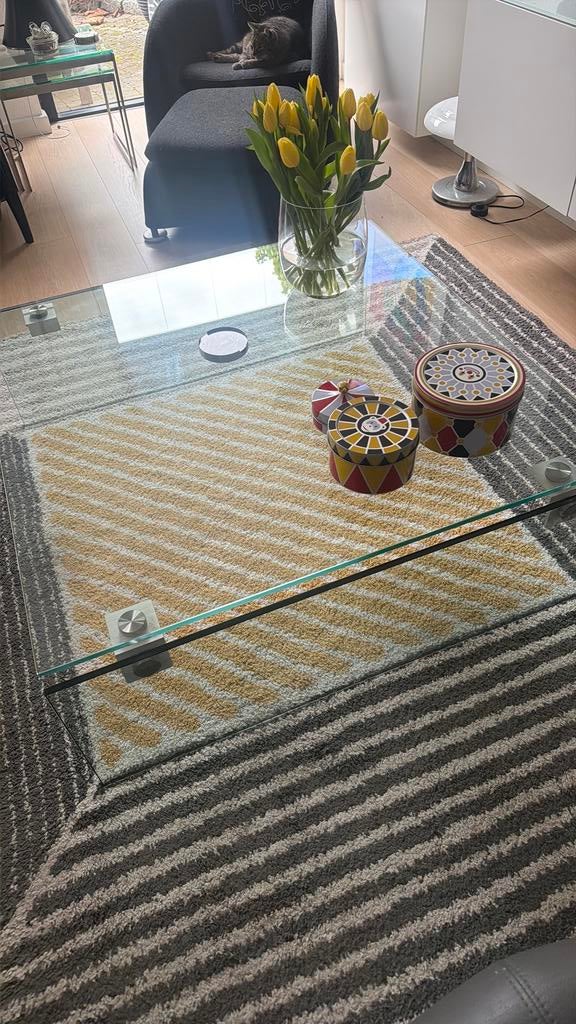 Glazen tafel van Rolf Benz, Huis en Inrichting, Zo goed als nieuw, Minder dan 50 cm, Rechthoekig, 50 tot 100 cm