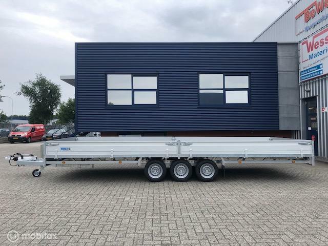 ACTIE! HULCO MEDAX-3 611x223cm 3.500kg tridem plateauwagen, Auto diversen, Aanhangers en Bagagewagens, Nieuw