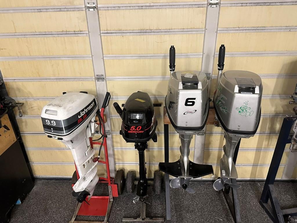 Diverse buitenboordmotoren johnson mercury en honda, Watersport en Boten, Buiten- en Binnenboordmotoren, Ophalen, Gebruikt, 5 tot 10 pk