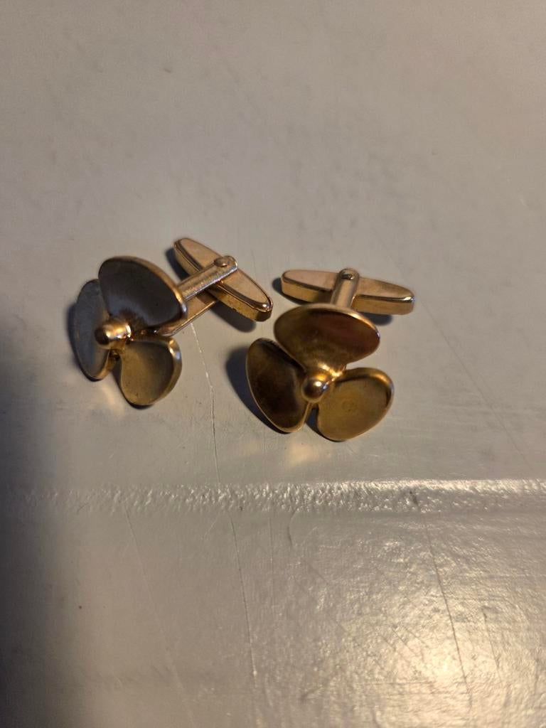 oude maritiem manchetknopen, Verzenden, Gebruikt, Overige materialen