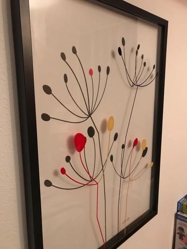 IKEA Olunda Schilderij Bloemen Kleurrijk, Ophalen of Verzenden, Zo goed als nieuw, Schilderij, 75 cm of meer