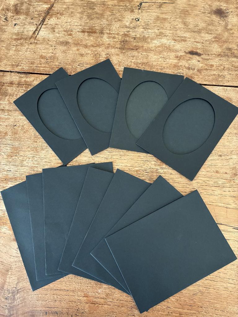 Passe-partout met enveloppe zwart en mintblauw, Minder dan 50 cm, Overige typen, Nieuw, Ophalen of Verzenden