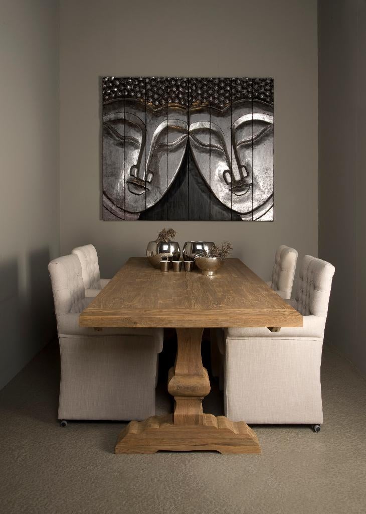 *ACTIE* Kloostertafel Tafel Le Mans Afmetingen Teak Hout (5), Huis en Inrichting, Vijf personen of meer, Rechthoekig, Teakhout