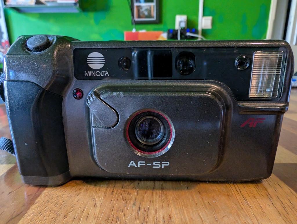 Minolta AF-SP Point&Shoot camera, analoog, lens: 35mm f/4, Audio, Tv en Foto, Fotocamera's Analoog, Ophalen of Verzenden