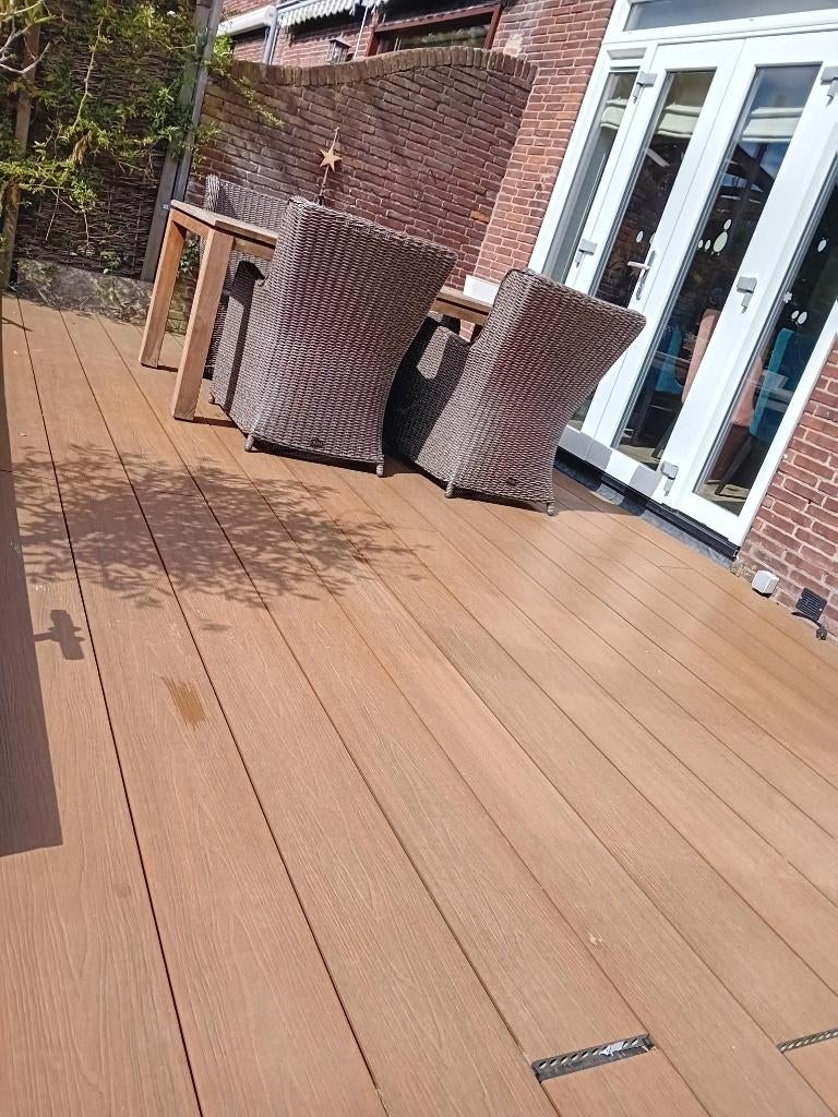 composiet vlonder, Tuin en Terras, Terrasdelen en Vlonders, Ophalen, Zo goed als nieuw, Composiet