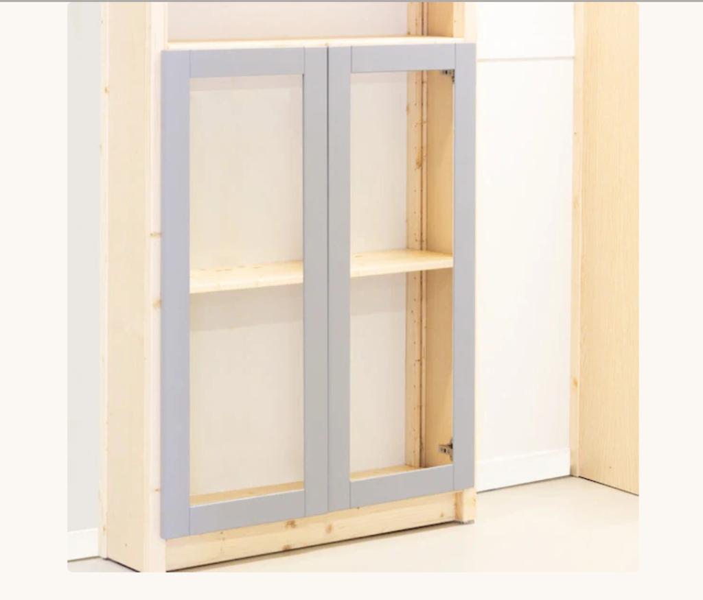 Lundia duo paneeldeuren met helder glas 80x80 regulier gelak, Ophalen, Gebruikt