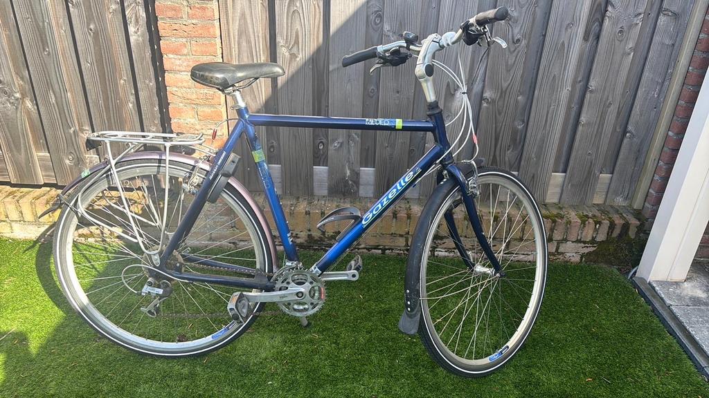 Herenfiets Gazelle Medeo, Fietsen en Brommers, Fietsen | Dames | Damesfietsen, Ophalen, Gebruikt, Velgrem, Versnellingen