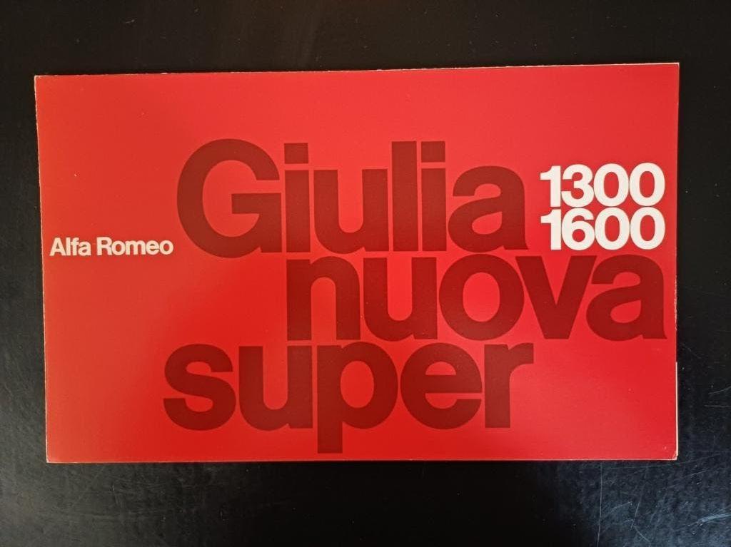 ALFA GUILIA NUOVA SUPER brochure folder orig. NL Alfa Romeo, Ophalen of Verzenden, Zo goed als nieuw, Alfa Romeo