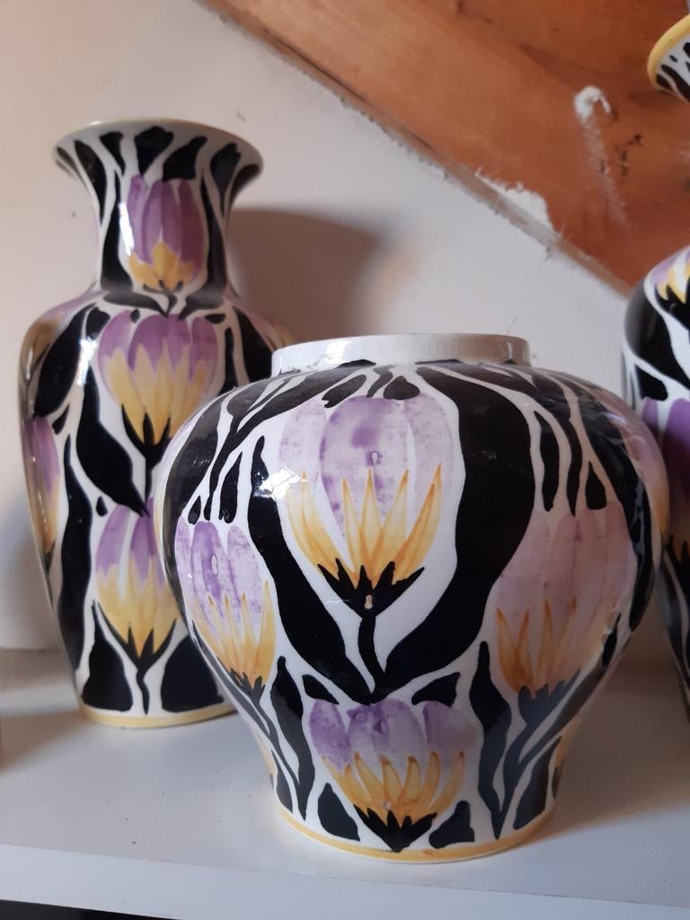 Antieke Wessel Bonn tulpenvaas - helaas niet intact, Ophalen of Verzenden