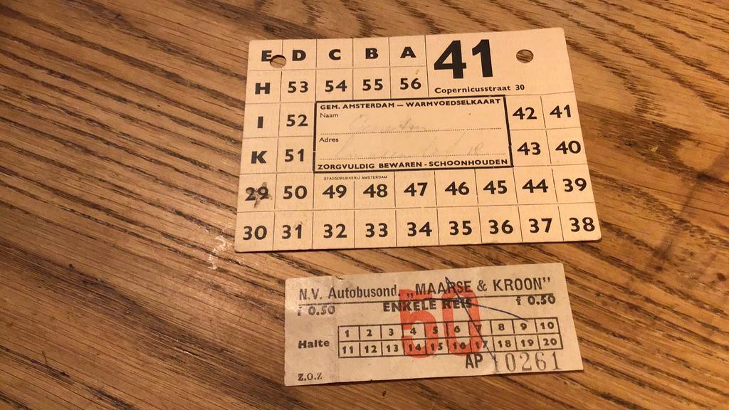 Nostalgi voor verzamelaar maarse en kroon bus kaartje +, Ophalen of Verzenden, Gebruikt, Bus of Metro, Overige typen