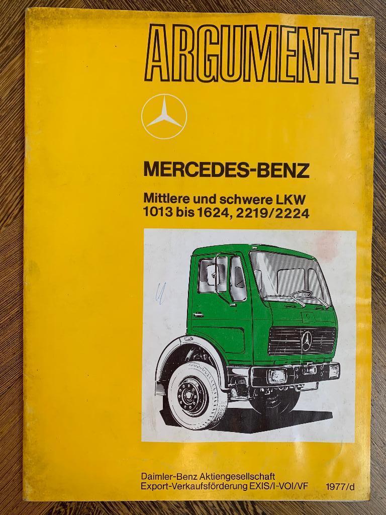 Argumente Mercedes-Benz LKW 1013 1624, 2219/2224 uit 1977, Zo goed als nieuw, Mercedes-Benz, Mercedes, Ophalen of Verzenden