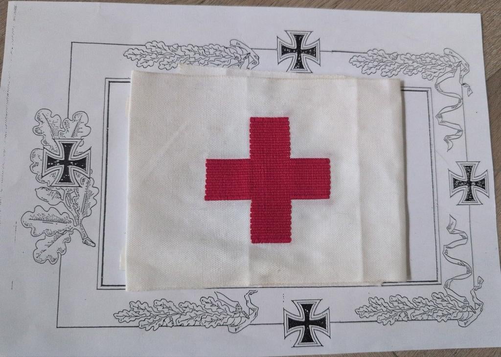 ongedragen WO2 DRK duitse mouwband – Deutsches Rotes Kreuz, Verzamelen, Ophalen of Verzenden, Duitsland